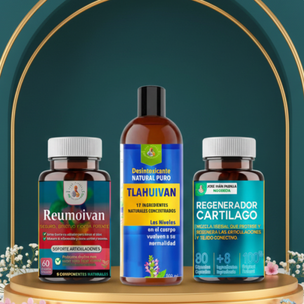 Kit Reumoivan Capsulas + Regenerador de Cartílago – Ultra Triple Acción + Tlahuivan Liquido
