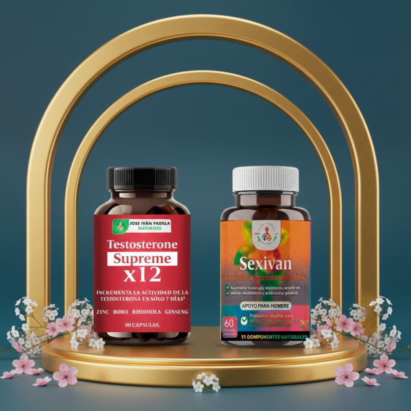 Set Gladiator 🔥: Testosterone Supreme x12 y Sexivan - 100 Promos Limitadas